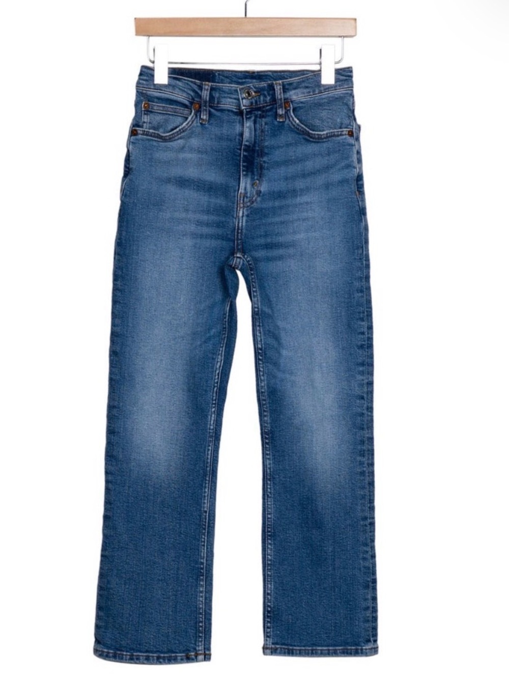 Re/Done Women's Straight-Leg Jeans in Blue Wash - no size listed
